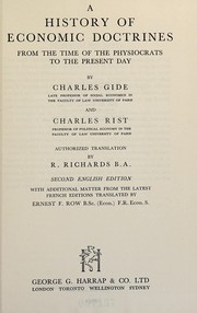 A history of economic doctrines from the time of the physiocrats to the present day