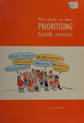 What People Say About Prioritising Health Services
