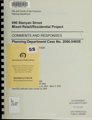 690 Stanyan Street mixed retail/residential project