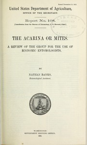 The Acarina or mites