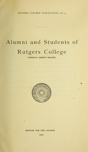 Alumni and students of Rutgers College