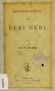 Klinische Beobachtungen über Beri-Beri