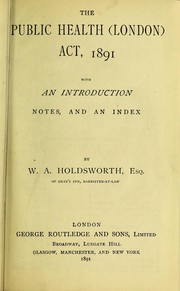 The Public Health (London) Act, 1891