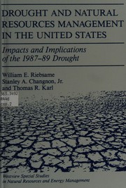 Drought and natural resources management in the United States