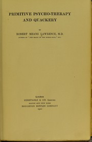 Primitive psycho-therapy and quakery