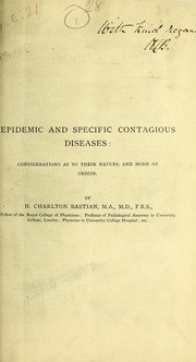 Epidemic and specific contagious diseases