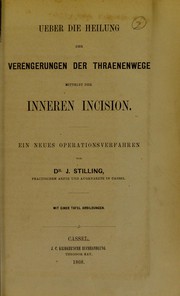 Ueber die Heilung der Verengerungen der Thraenenwege mittelst der inneren Incision