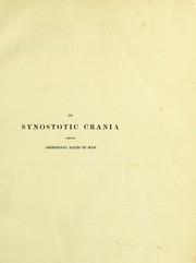 On synostotic crania among aboriginal race [i.e. races] of man