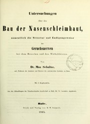 Untersuchungen über den Bau der Nasenschleimhaut