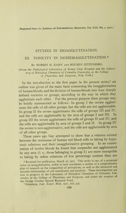 Studies in isoagglutination. III. Tonicity in isohemagglutination