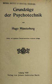 Grundzüge der Psychotechnik
