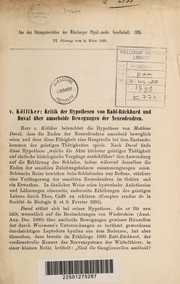 Kritik der Hypothesen von Rabl-Rückhard und Duval über amoeboide Bewegungen der Neurodendren