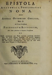 Epistola anatomica, problematica nona