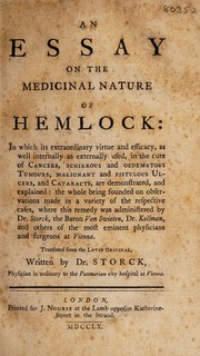 An essay on the medicinal nature of hemlock