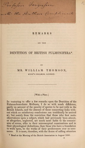 Remarks on the dentition of British pulmonifera