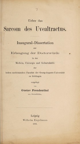 Ueber das Sarcom des Uvealtractus ...