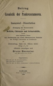 Beitrag zur Casuistik der Pankreastumoren ...