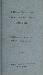 Chemical examination and physiological action of nutmeg
