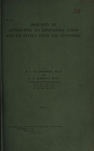 Immunity of guinea-pig to diphtheria toxin and its effect upon the offspring