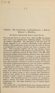 The constitution of ergothioneine