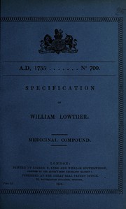 Specification of William Lowther