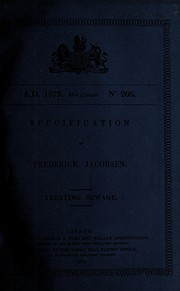 Specification of Frederick Jacobsen