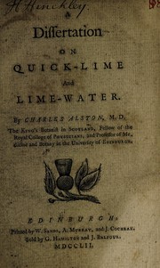 A dissertation on quick-lime and lime-water