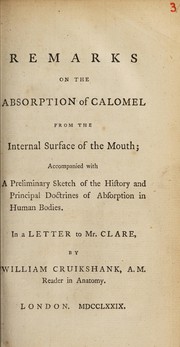 Remarks on the absorption of calomel from the internal surface of the mouth