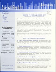 Boston's fiscal 2005 budget
