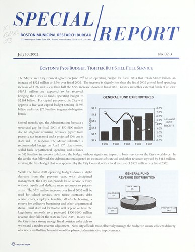 Boston's fy 03 budget