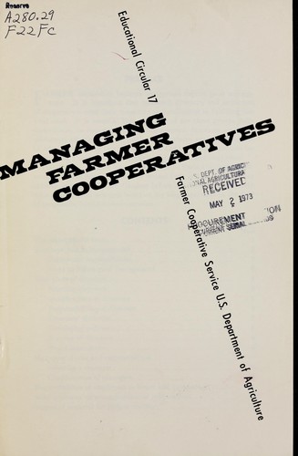 Managing farmer cooperatives