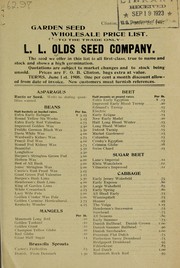 Garden seed wholesale price list to the trade only