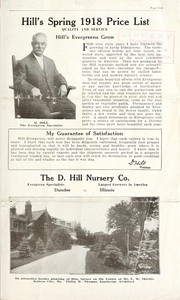 Hill's spring 1918 price list