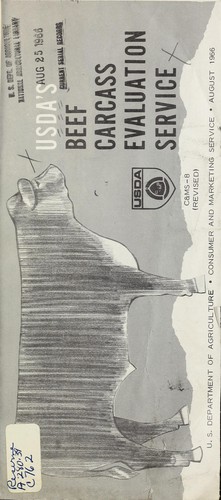 USDA's beef carcass evaluation service