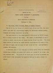 Food products served by the Department of Agriculture to the State Directors of Extension, February 2, 1921