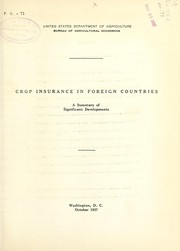 Crop insurance in foreign countries
