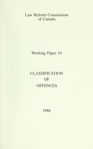 Classification of offences