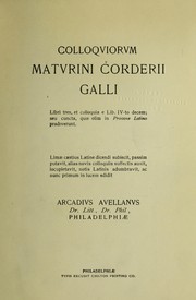 Colloqviorum Matvrini Corderii Galli libri tres
