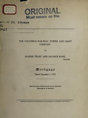 The Columbus Railway, Power and Light Company to Harris Trust and Savings Bank, trustee