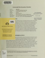 Community plan exemption checklist