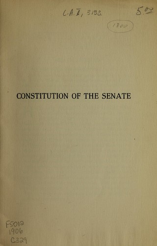 Constitution of the Senate