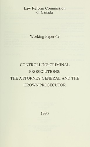 Controlling criminal prosecutions