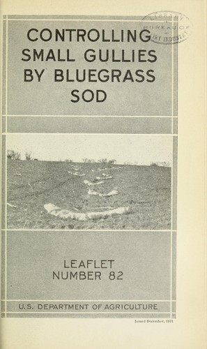 Controlling small gullies by bluegrass sod