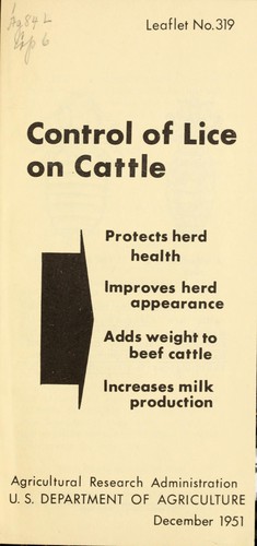 Control of lice on cattle