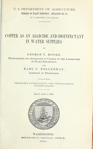 Copper as an algicide and disinfectant in water supplies