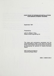 Cost study of sprinker installations for senior citizens' housing