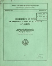 Descriptions of types of principal American varieties of onions