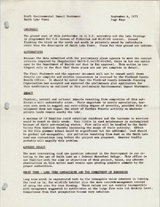 Draft environmental impact statement