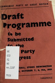 Draft programme to be submitted to the 16th Party Congress
