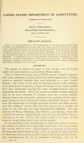 Dry-land alfalfa